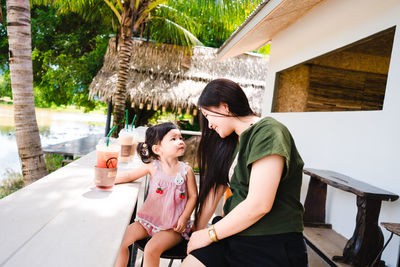 Woman standing in traditional clothing
