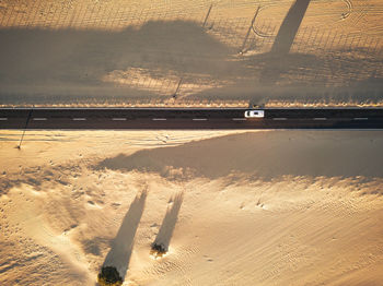 High angle view of desert