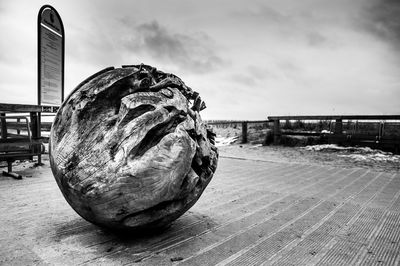 View of sea against cloudy sky