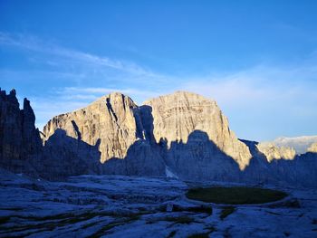 Rock formations against sky