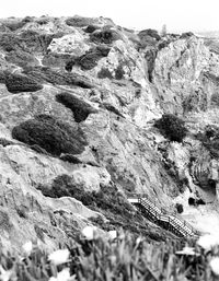 High angle view of rocky mountains