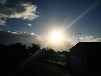 Sun shining through clouds