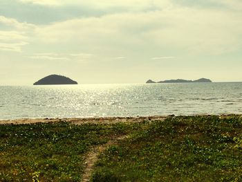 Scenic view of sea against sky