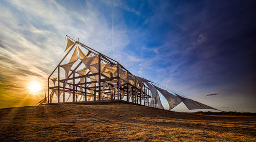 Low angle view of building against sky