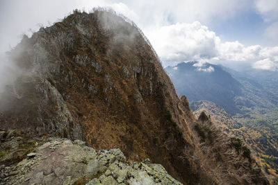 Scenic view of mountain against sky