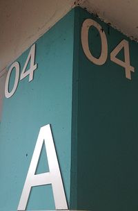 Close-up of road sign