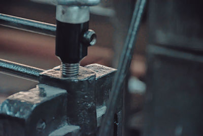 Close-up of old machine