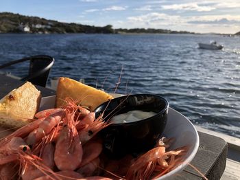 Close-up of food in a lake