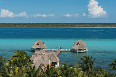 Panoramic view from the fort of san felipe to bacalar lagoon