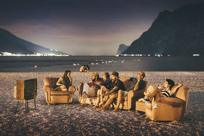 Group of people on beach