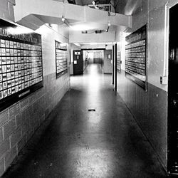 Empty corridor of building