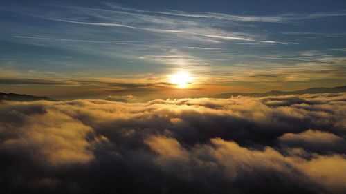 Low angle view of clouds in sky