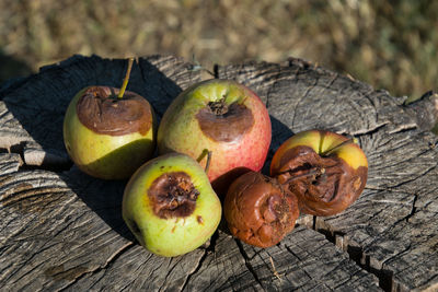 Close-up of fruits on table