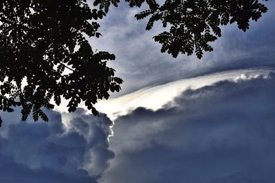 Low angle view of cloudy sky