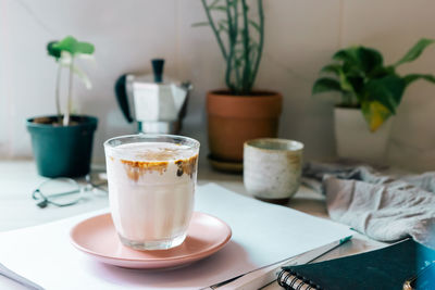 Close-up of coffee on table