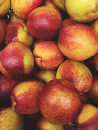 Full frame shot of apples for sale in market