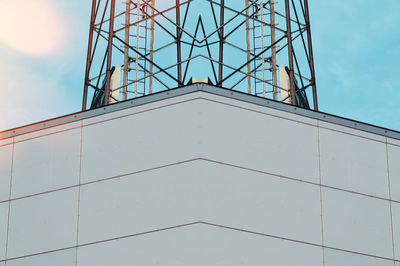 Low angle view of modern building against sky