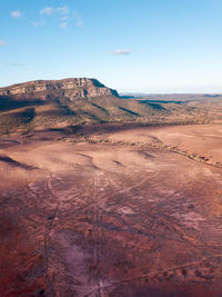 Scenic view of desert against sky