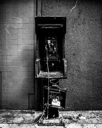 Abandoned telephone booth