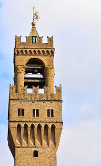 Low angle view of old building against sky