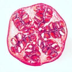 Directly above shot of ice cream over white background