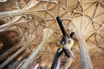 Crucifixion of jesus christ statue in church