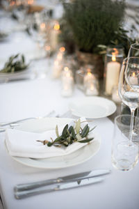 Food on table in restaurant