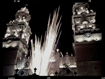 View of illuminated fountain at night