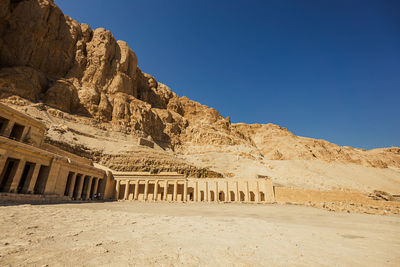 View of old ruins against clear sky