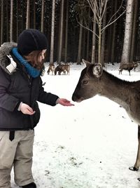 Woman with deer