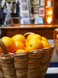 Close-up of fruits in basket