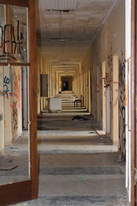 Interior of abandoned building