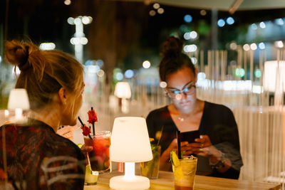 Group of people at restaurant