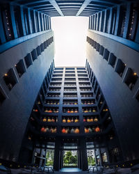 Low angle view of modern building against sky