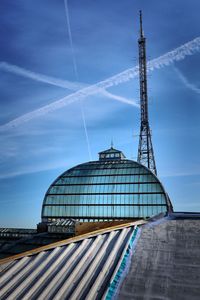 Traditional windmill against blue sky