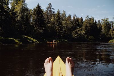 Low section of man in water