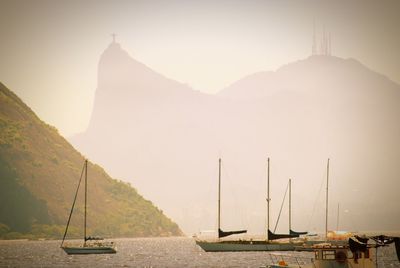 Boats in sea