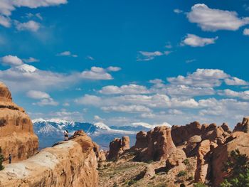 Rock formations against sky