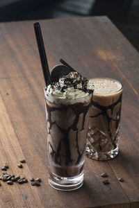 Close-up of coffee on table