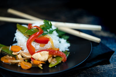 Close-up of food in plate