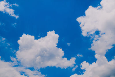 Low angle view of clouds in blue sky