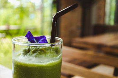 Close-up of drink on table