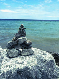 Scenic view of sea against sky