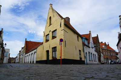 Low angle view of buildings in city