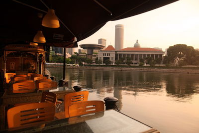 Restaurant on boat