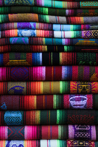 Full frame shot of multi colored textiles