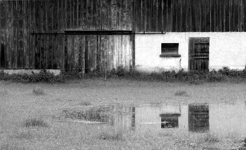 Houses on field