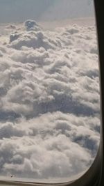 Cloudscape seen from airplane window