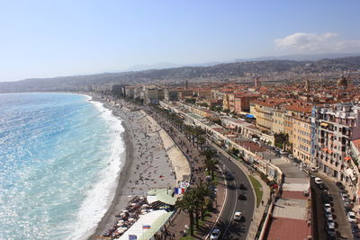View from the top of nice waterfront