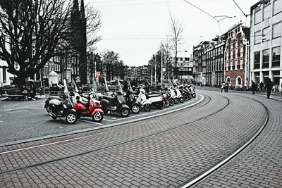 Cars parked on road